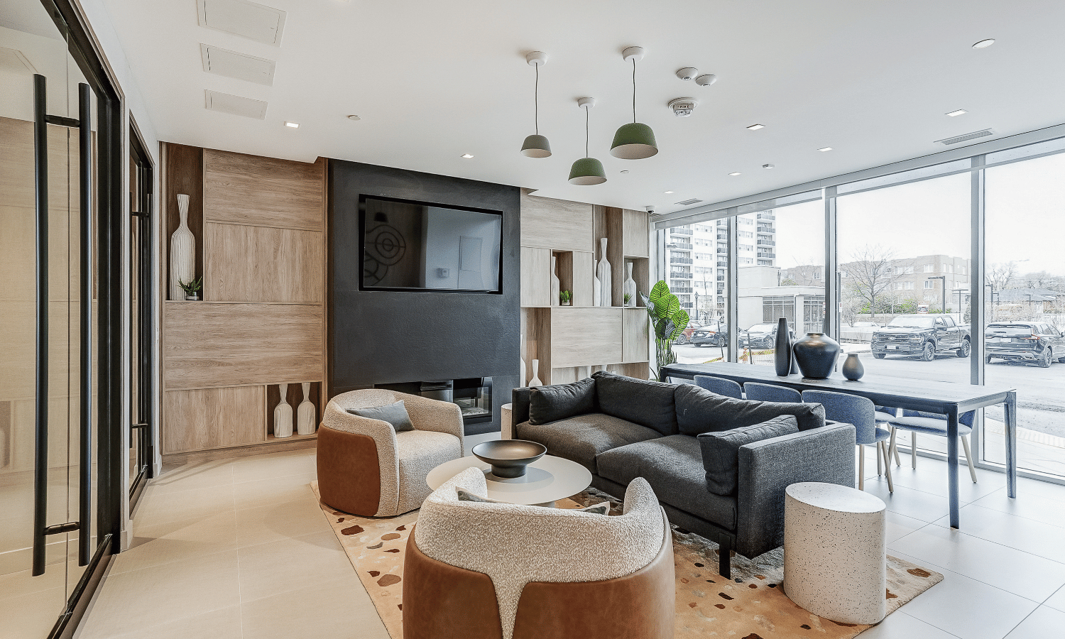 Resident lounge at 610 Martin Grove.